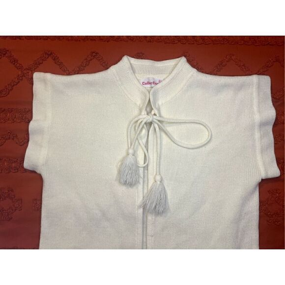 Pompom creamy quirky pockets mock collar size 38 - Picture 10 of 16